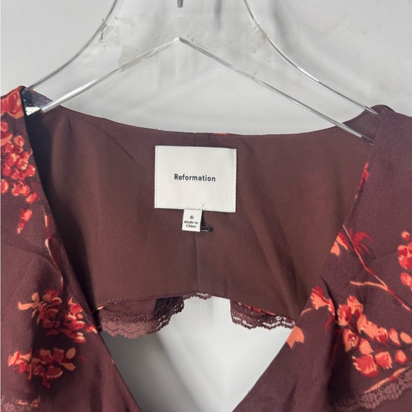 Reformation Evra Brown Maxi Dress B572 - Picture 6 of 8